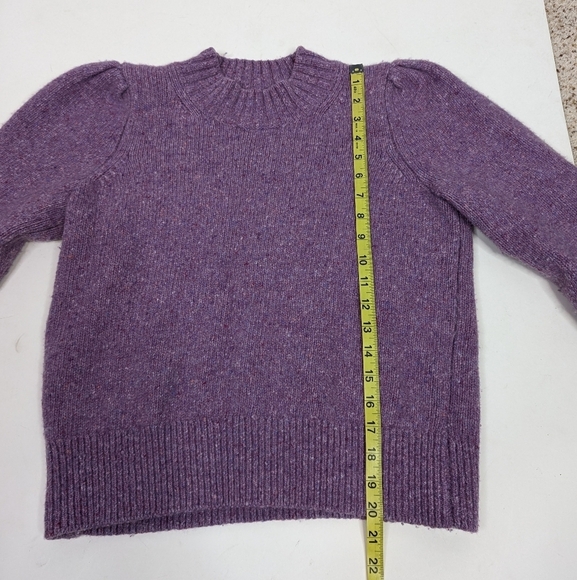 Faherty Boone Merino Wool Blend Puff Sleeve Sweater - Picture 6 of 8